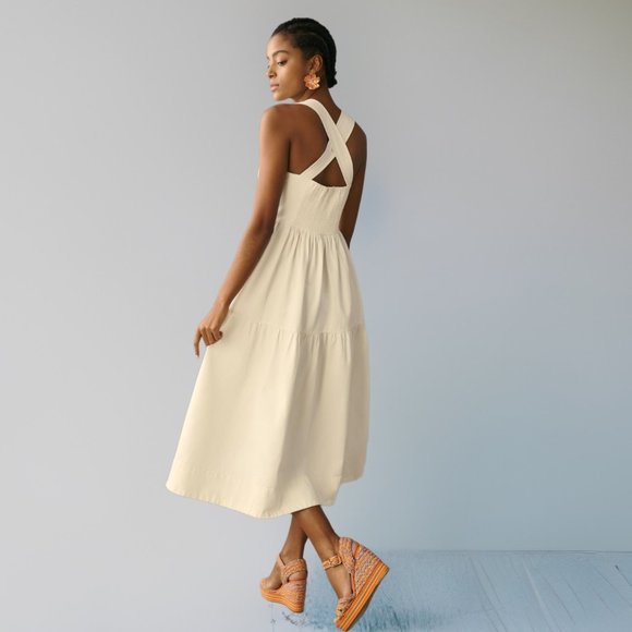 Anthropologie Forever That Girl Denim Sweetheart Dress NWT - Picture 4 of 7